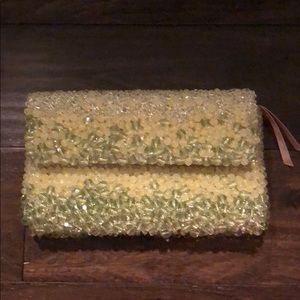 Banana republic rené ombré beaded clutch green